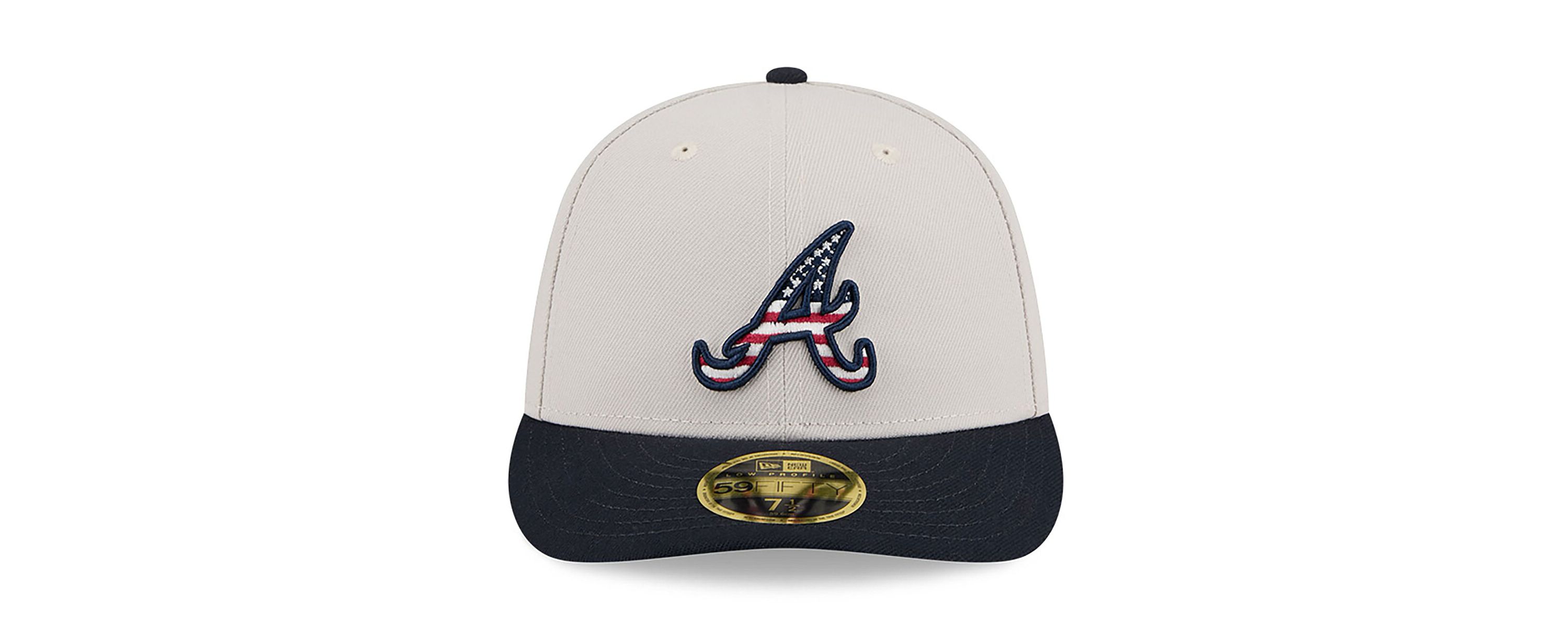 MLB Khaki/Black Atlanta Braves 2024 Fourth of July Low 59FIFTY Fitted Hat
