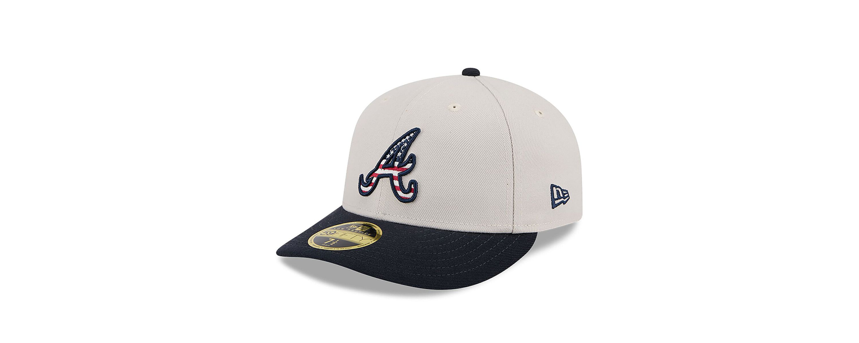 MLB Khaki/Black Atlanta Braves 2024 Fourth of July Low 59FIFTY Fitted Hat