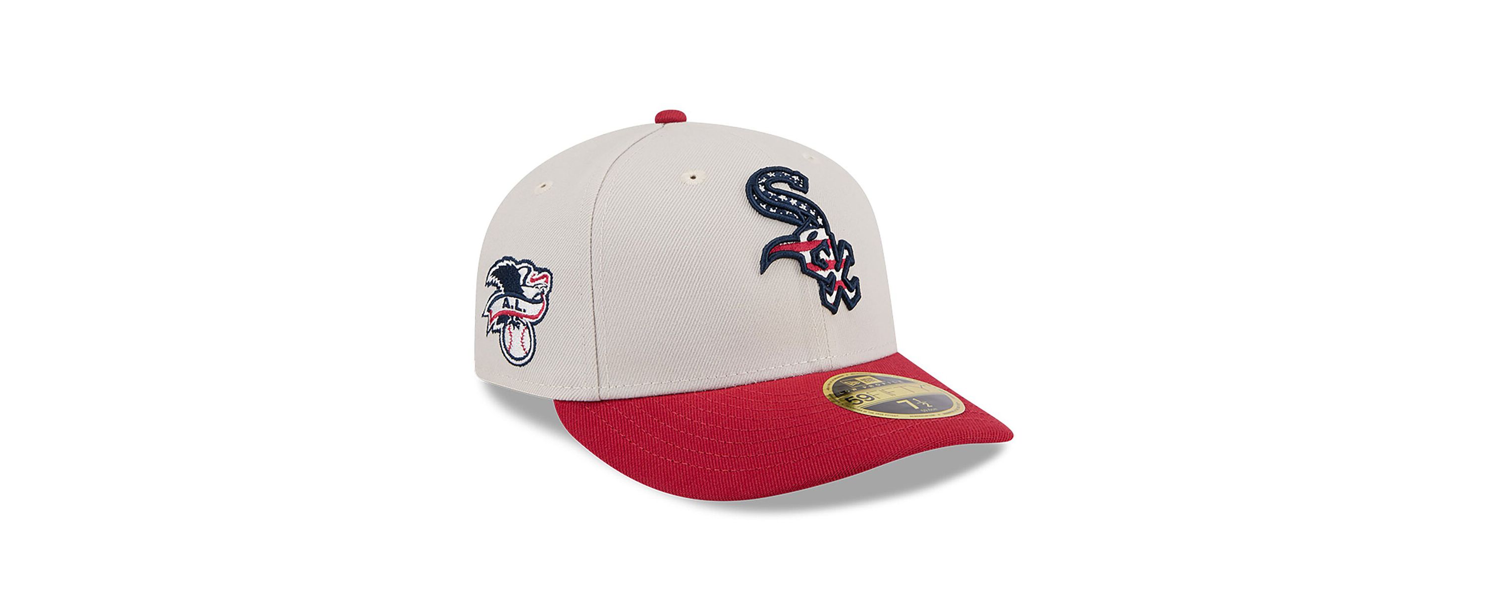 Chicago White Sox MLB Khaki/Red Chicago Sox 2024 Fourth of July Low 59FIFTY Fitted Hat