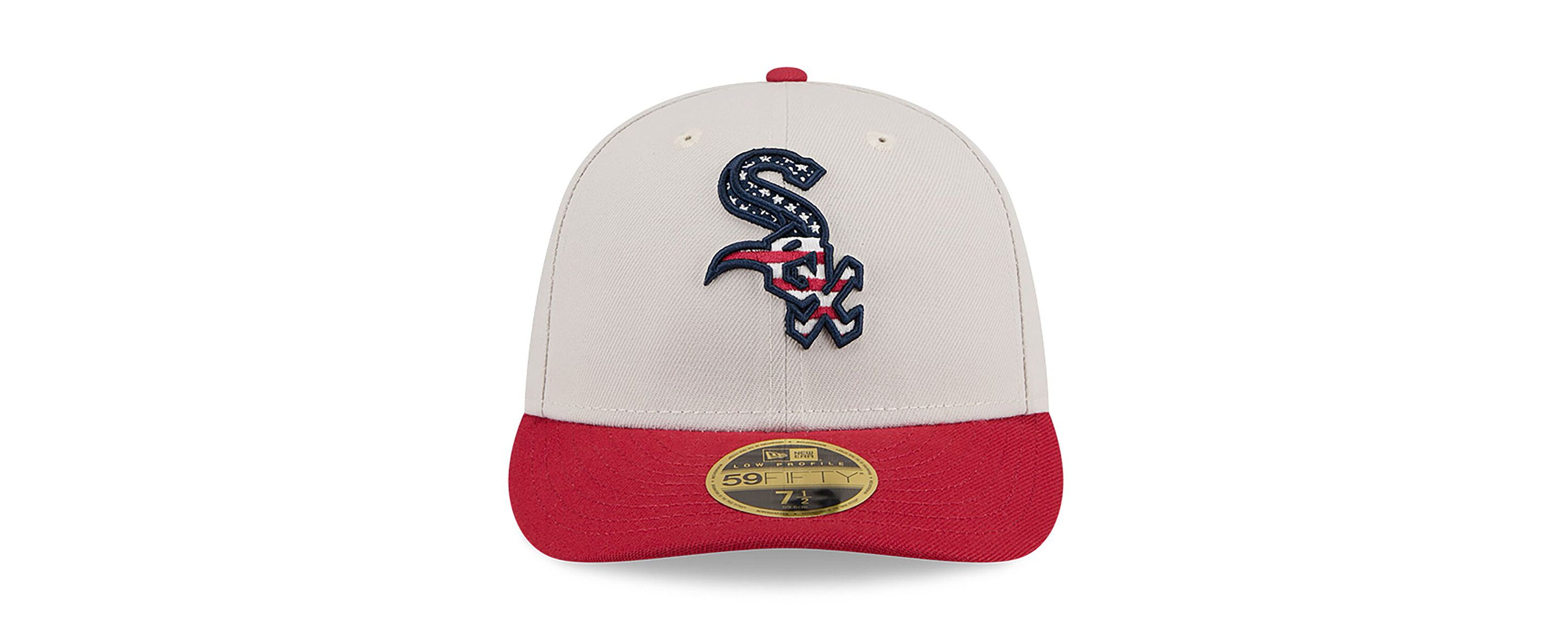 Chicago White Sox MLB Khaki/Red Chicago Sox 2024 Fourth of July Low 59FIFTY Fitted Hat