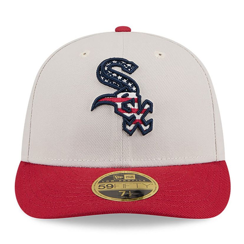 Chicago White Sox MLB Khaki/Red Chicago Sox 2024 Fourth of July Low 59FIFTY Fitted Hat