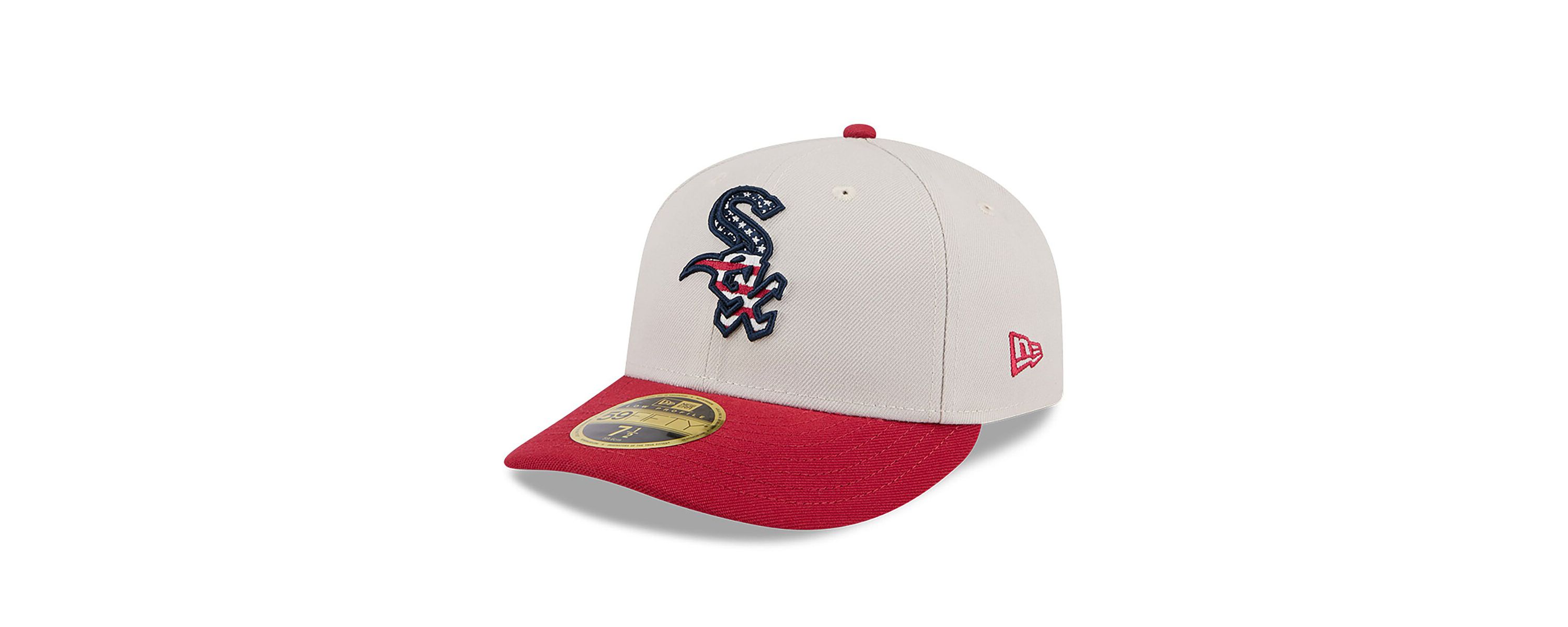 Chicago White Sox MLB Khaki/Red Chicago Sox 2024 Fourth of July Low 59FIFTY Fitted Hat