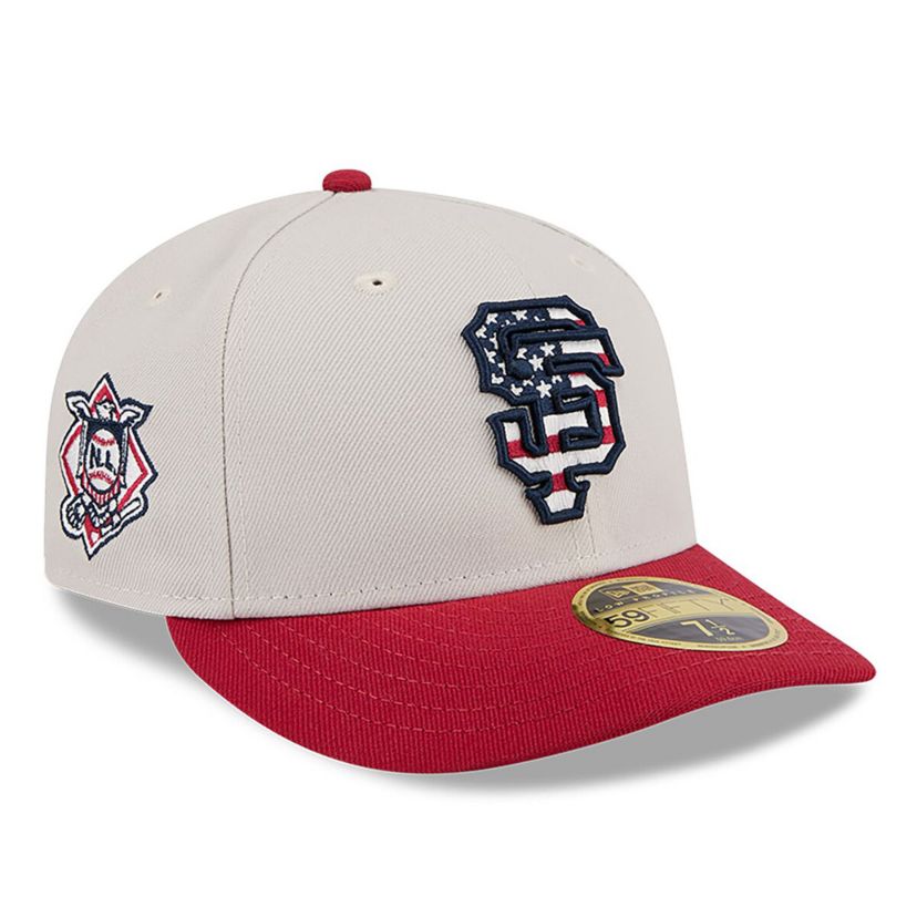 MLB Khaki/Red San Francisco Giants 2024 Fourth of July Low 59FIFTY Fitted Hat