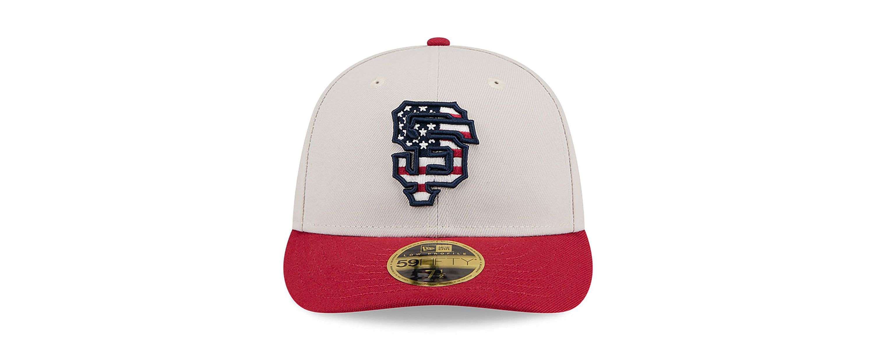 MLB Khaki/Red San Francisco Giants 2024 Fourth of July Low 59FIFTY Fitted Hat