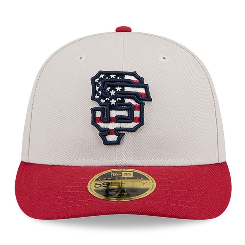 MLB Khaki/Red San Francisco Giants 2024 Fourth of July Low 59FIFTY Fitted Hat