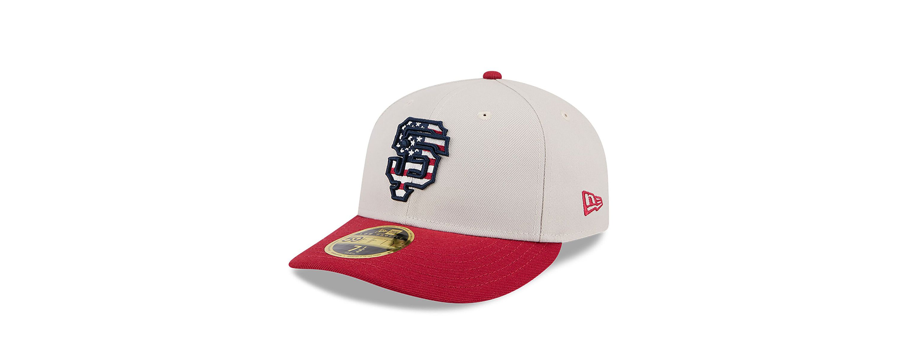 MLB Khaki/Red San Francisco Giants 2024 Fourth of July Low 59FIFTY Fitted Hat