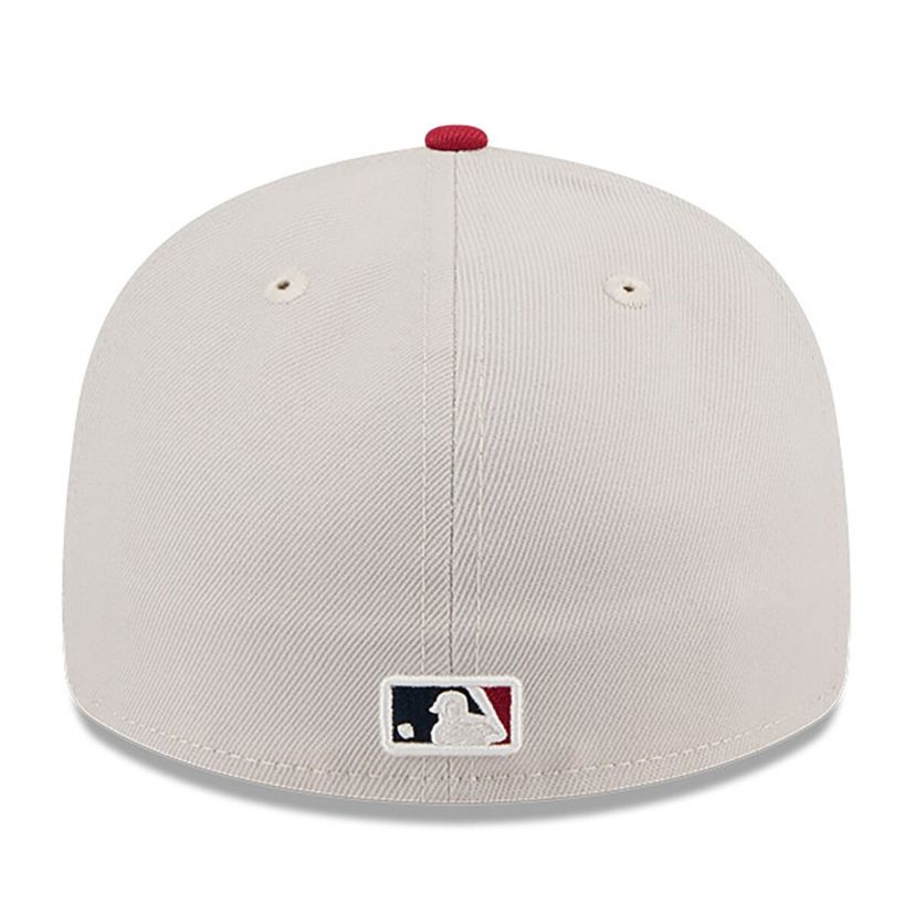 Oakland Athletics MLB Khaki/Red Athletics 2024 Fourth of July Low 59FIFTY Fitted Hat