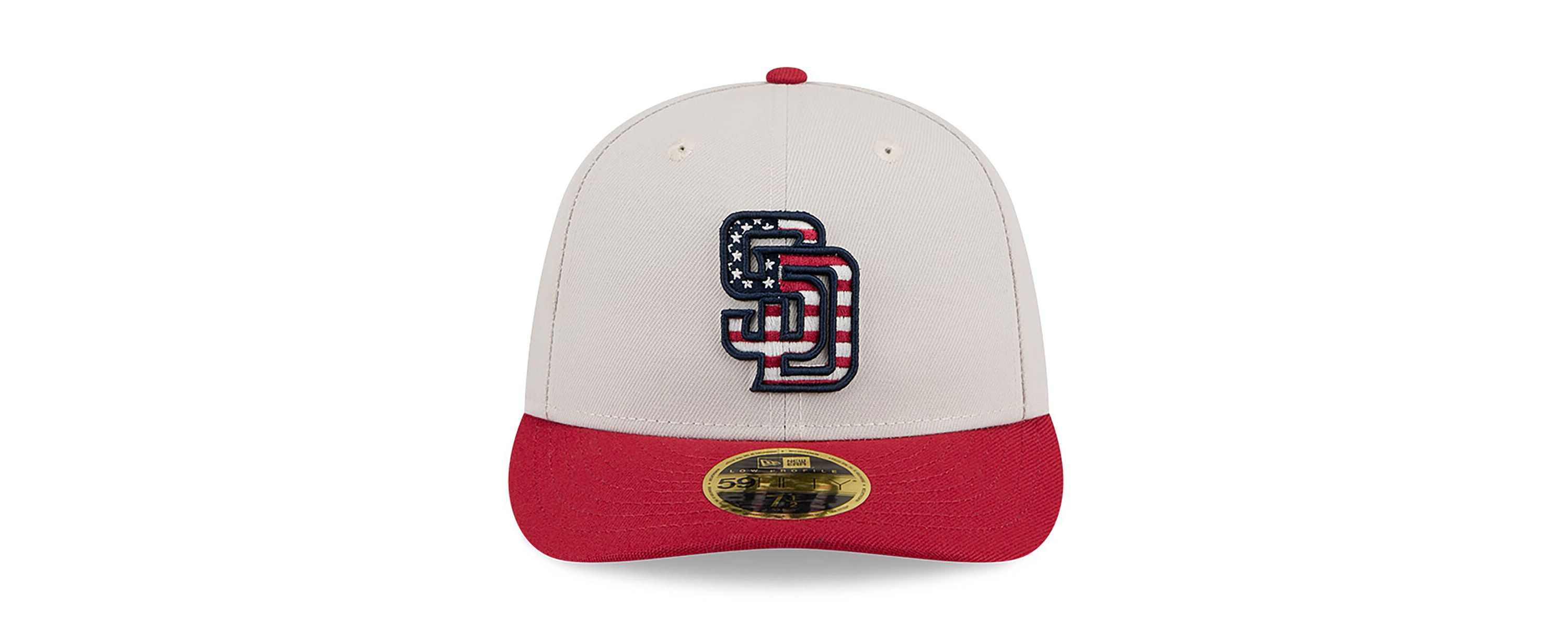 MLB Khaki/Red San Diego Padres 2024 Fourth of July Low 59FIFTY Fitted Hat