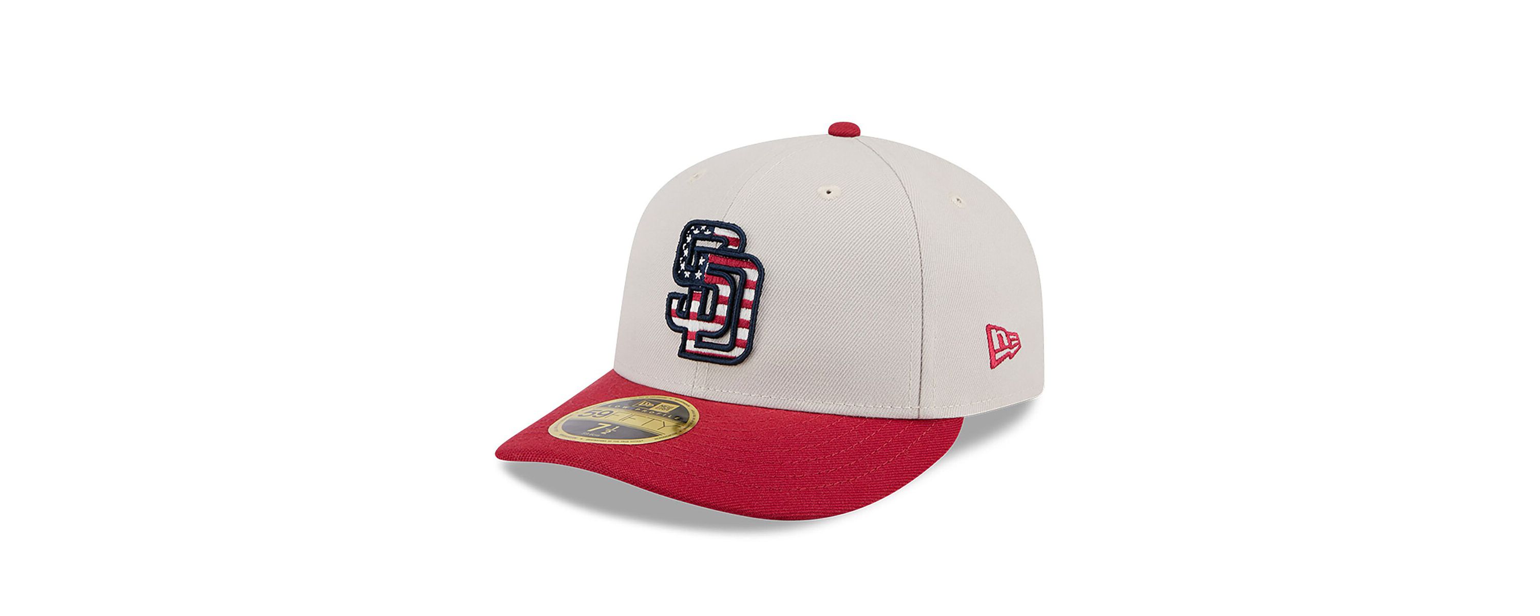 MLB Khaki/Red San Diego Padres 2024 Fourth of July Low 59FIFTY Fitted Hat