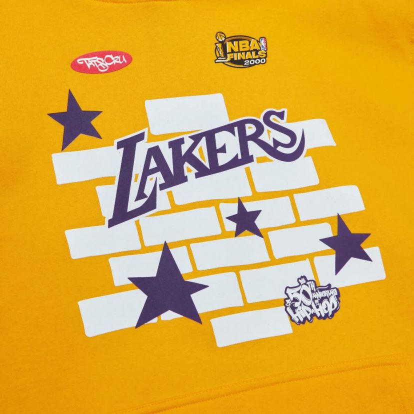 NBA x Tats Cru Los Angeles Lakers Hardwood Classics Brick Pullover Hoodie
