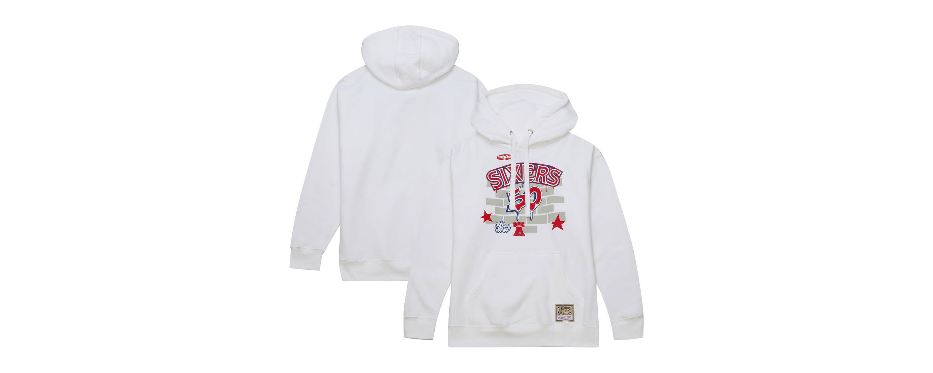 NBA x Tats Cru Philadelphia 76ers Hardwood Classics Brick Pullover Hoodie