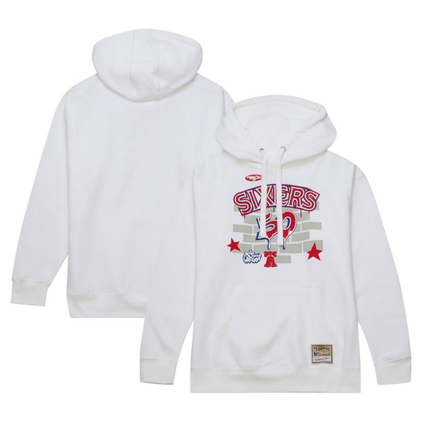 NBA x Tats Cru Philadelphia 76ers Hardwood Classics Brick Pullover Hoodie