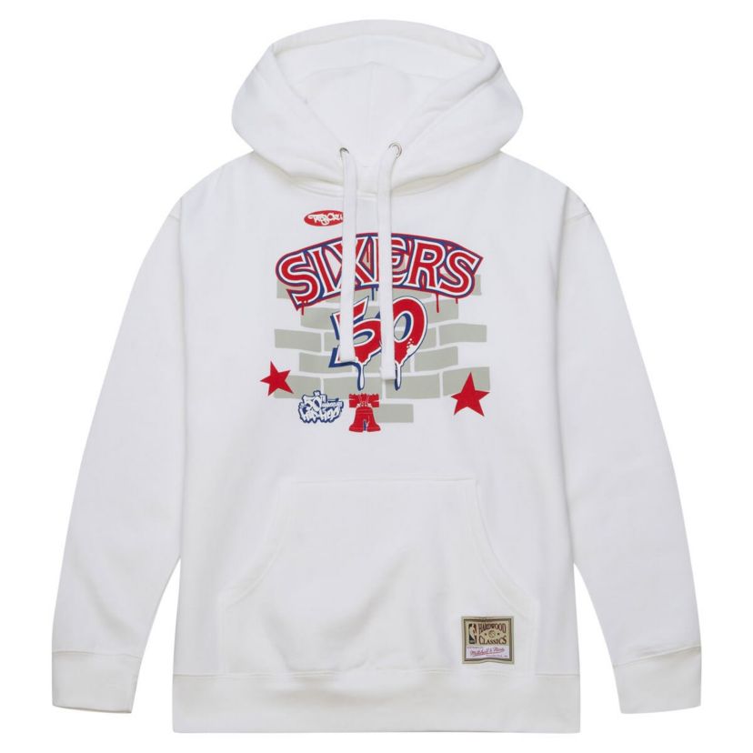NBA x Tats Cru Philadelphia 76ers Hardwood Classics Brick Pullover Hoodie