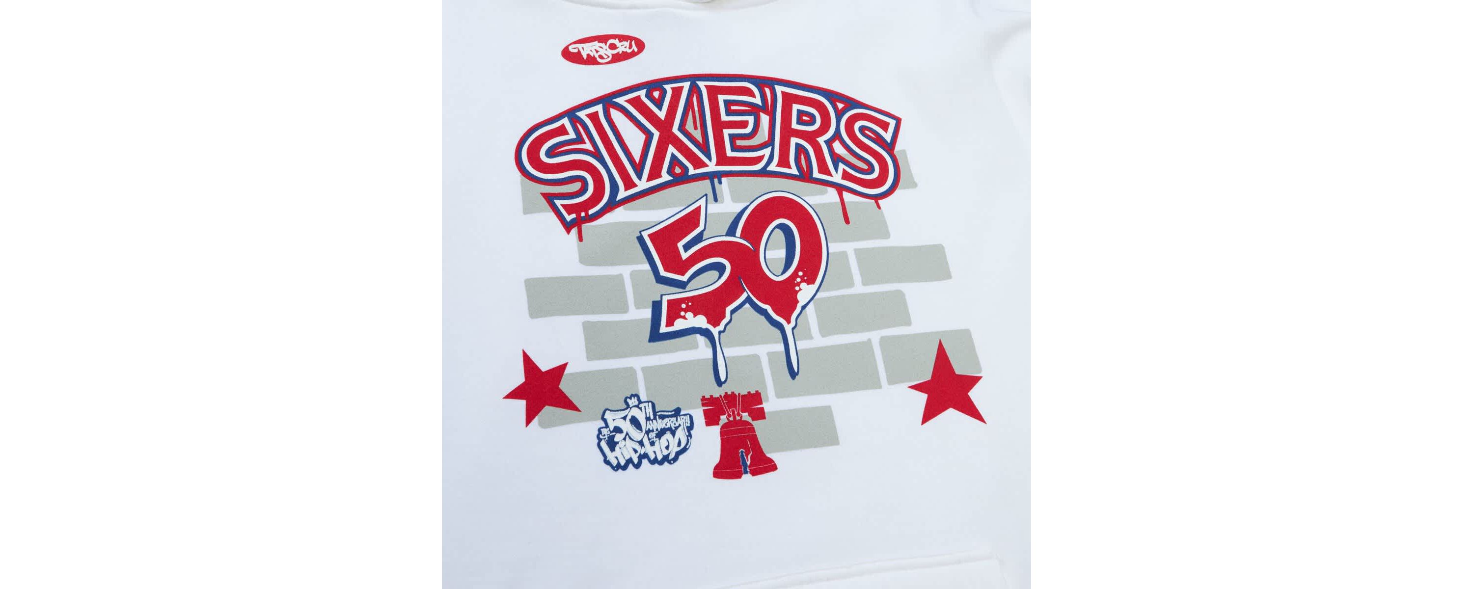 NBA x Tats Cru Philadelphia 76ers Hardwood Classics Brick Pullover Hoodie