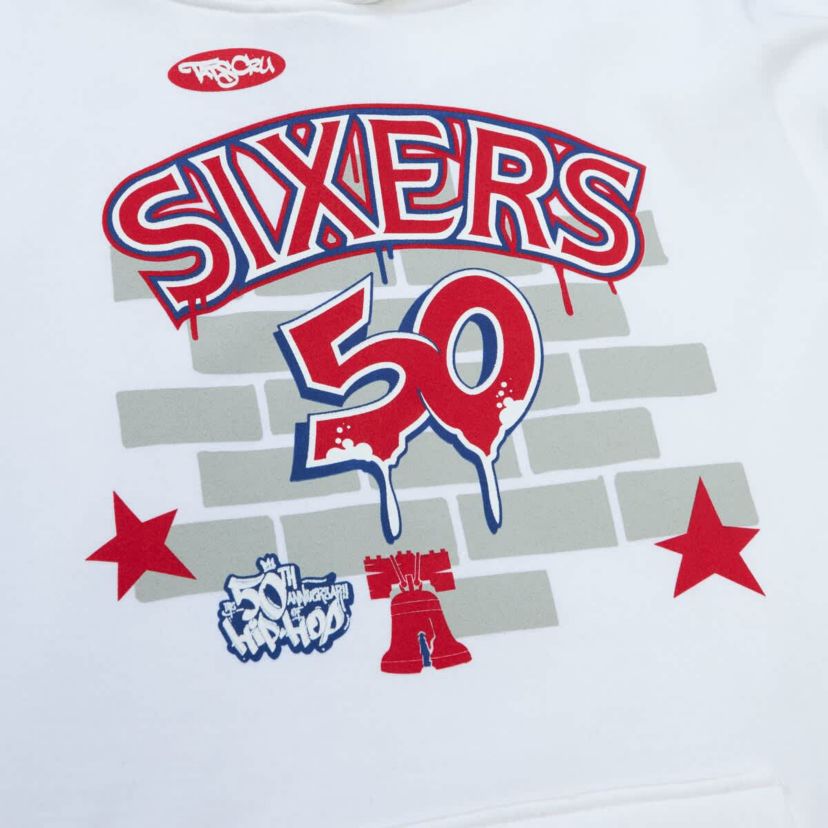 NBA x Tats Cru Philadelphia 76ers Hardwood Classics Brick Pullover Hoodie