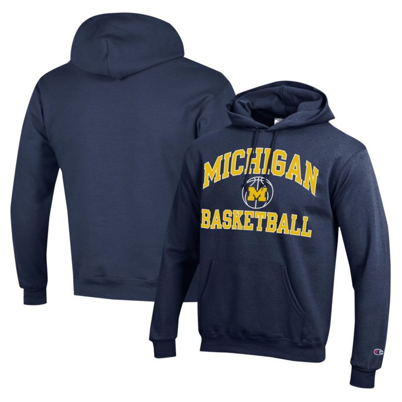 NCAA Michigan Wolverines Basketball Icon Powerblend Pullover Hoodie