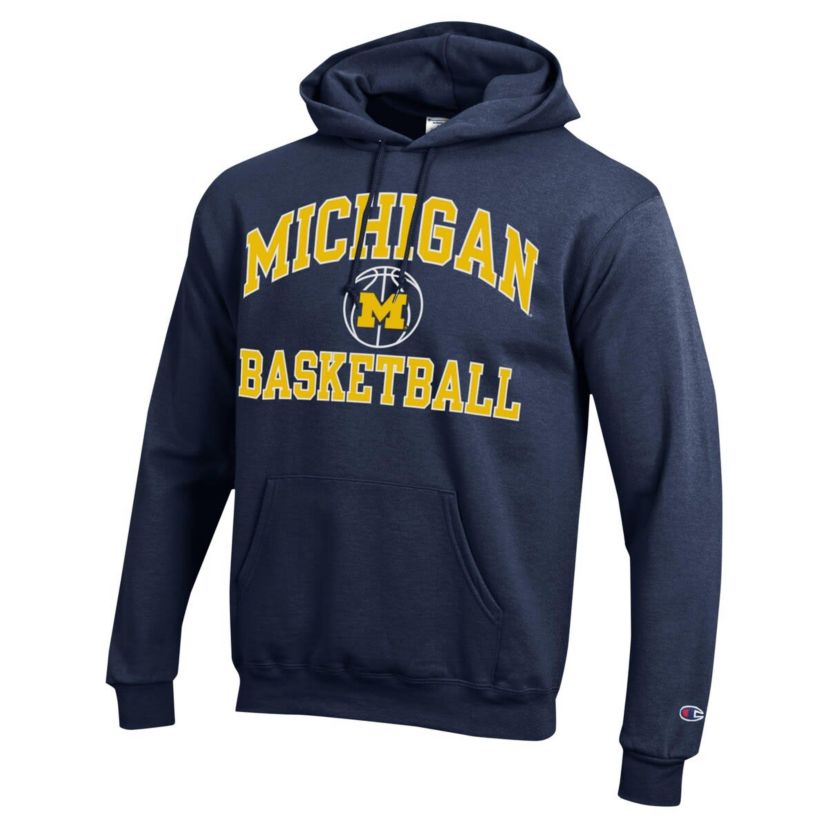 NCAA Michigan Wolverines Basketball Icon Powerblend Pullover Hoodie