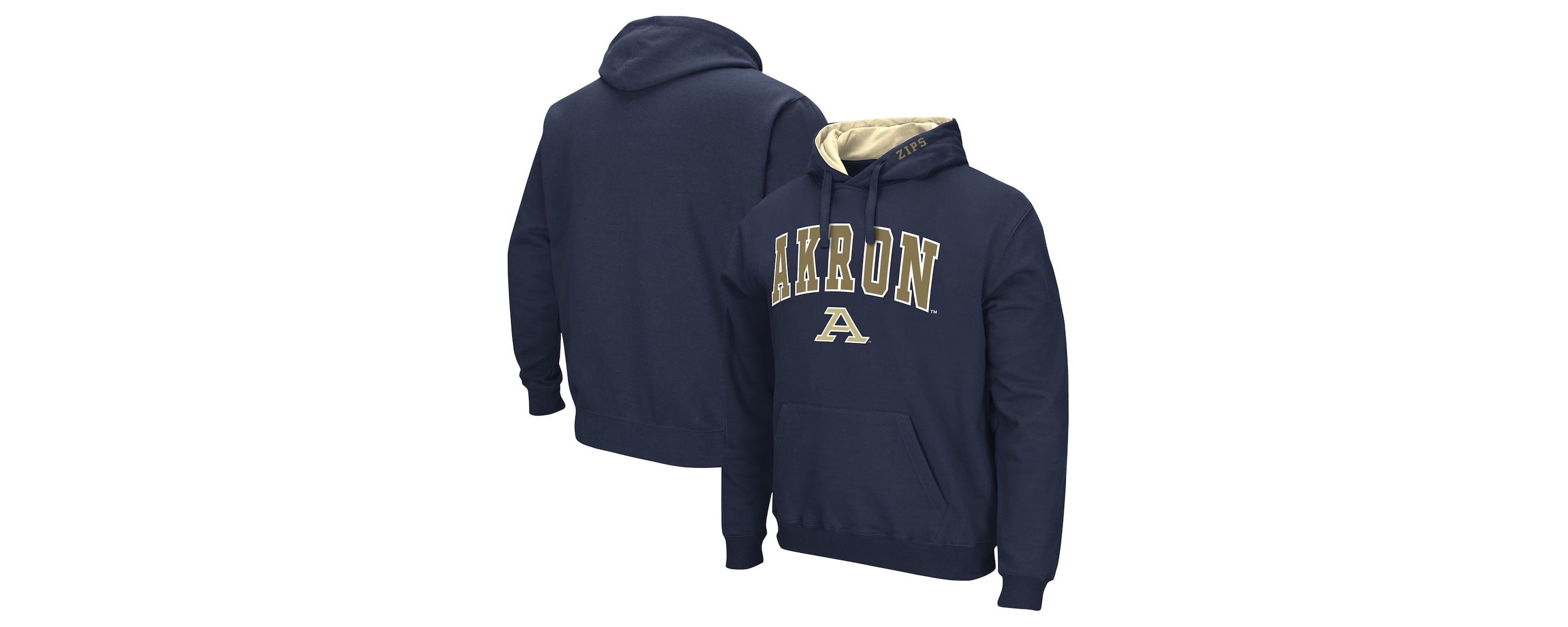 NCAA Akron Zips Arch & Logo Pullover Hoodie