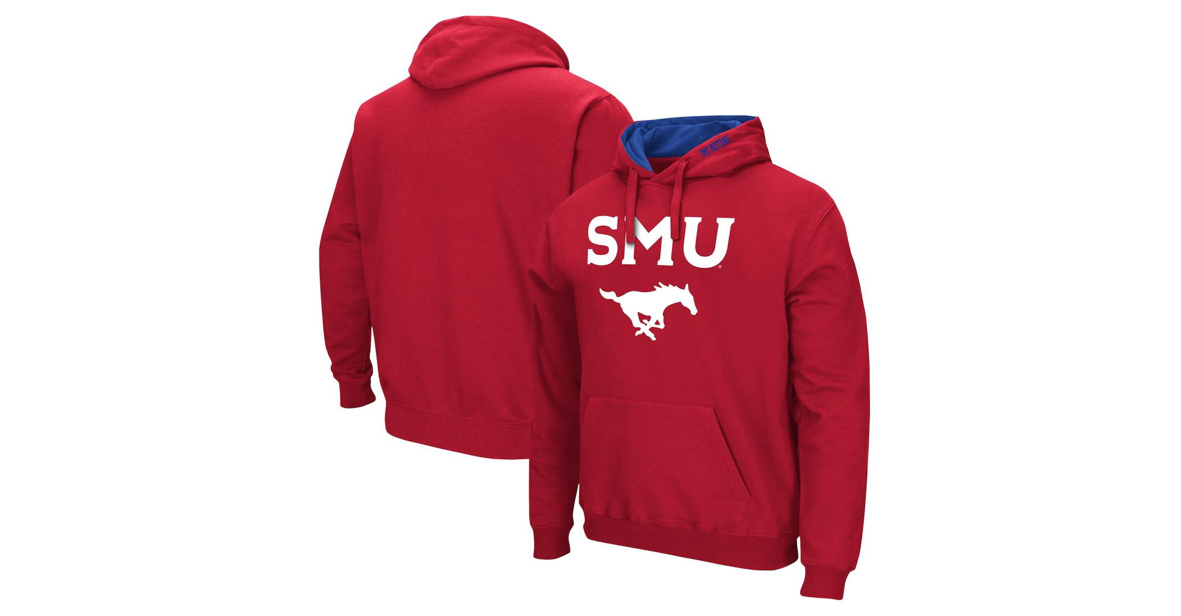 NCAA SMU Mustangs Arch & Logo Pullover Hoodie