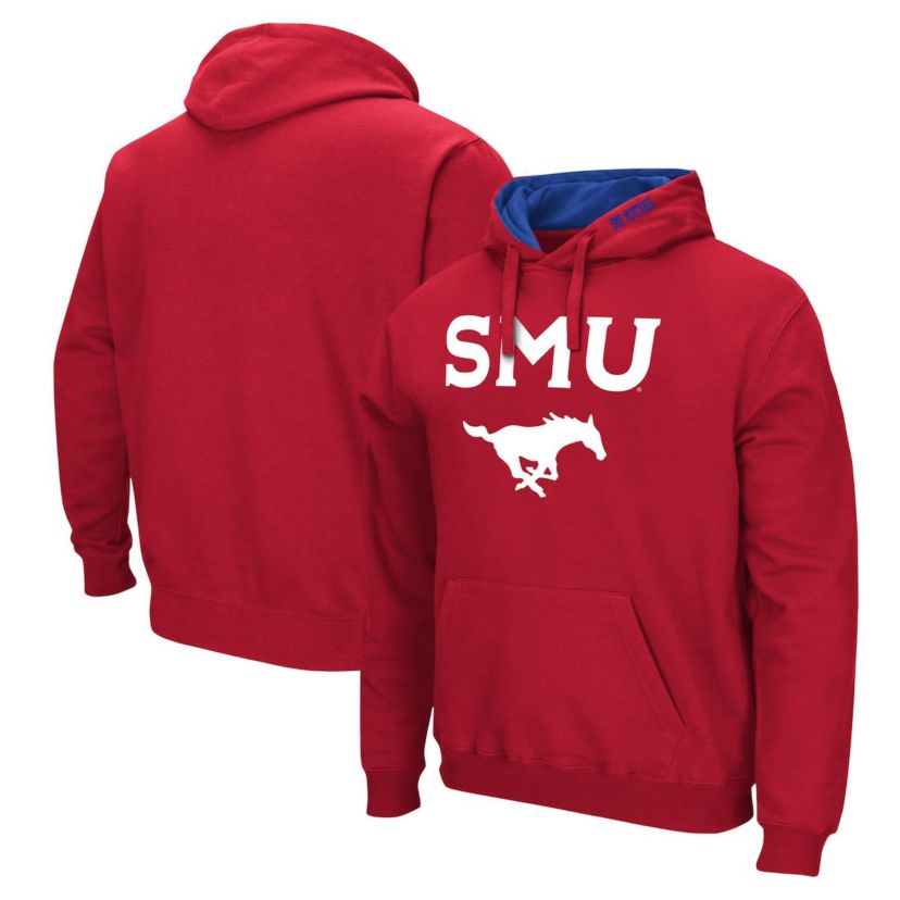 NCAA SMU Mustangs Arch & Logo Pullover Hoodie