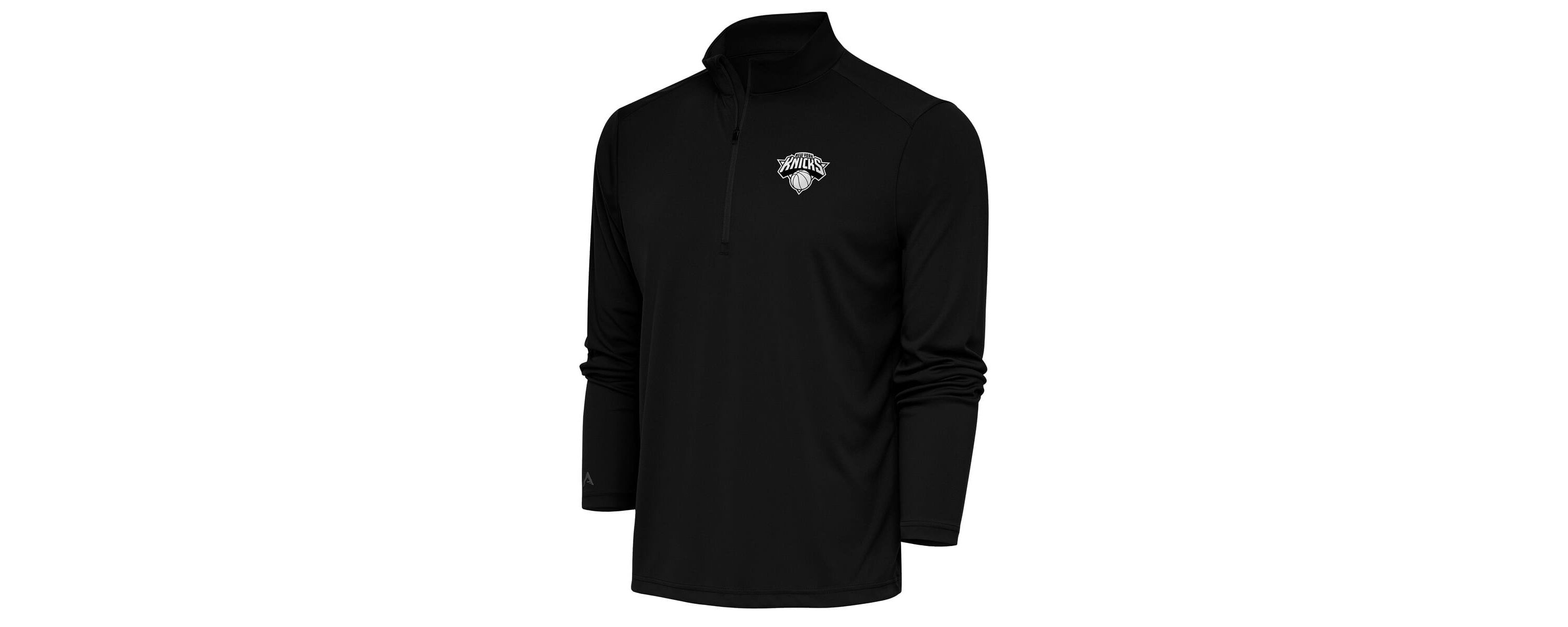 NBA New York Knicks Metallic Logo Tribute Quarter-Zip Top