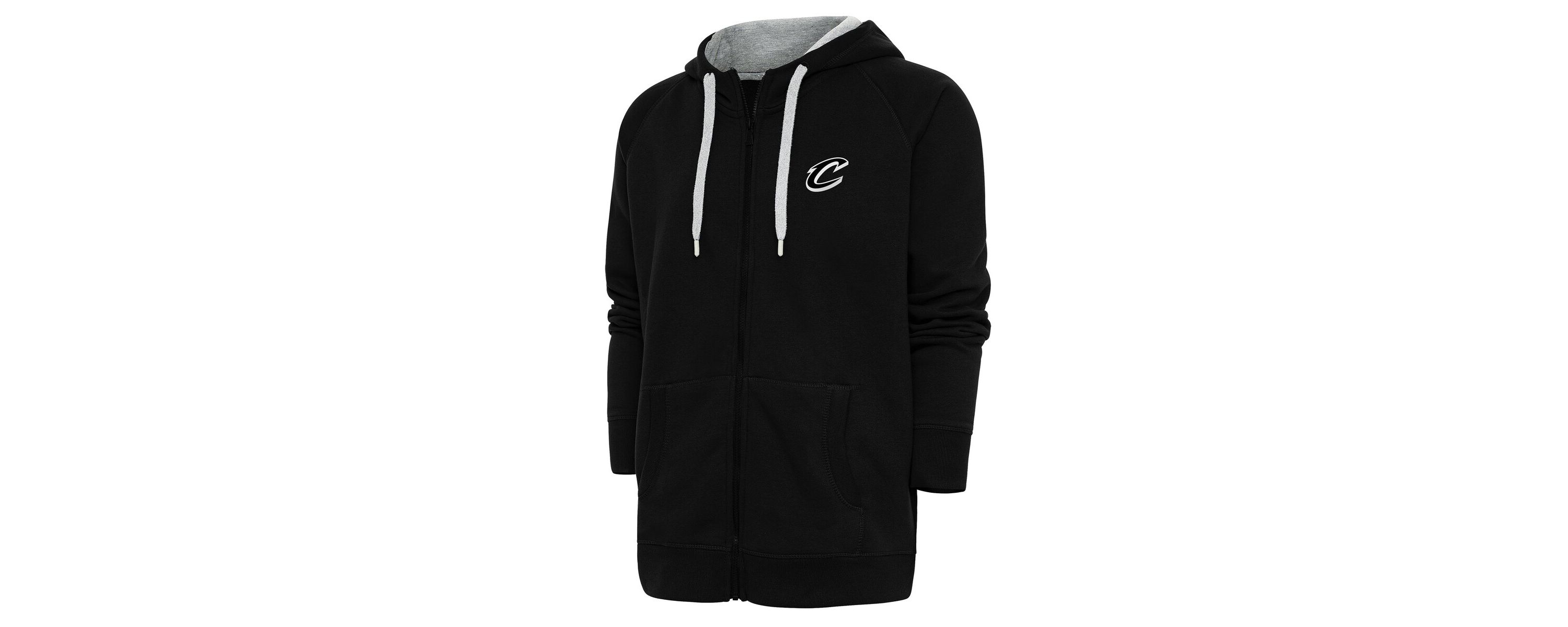 NBA Cleveland Cavaliers Metallic Logo Victory Raglan Full-Zip Hoodie