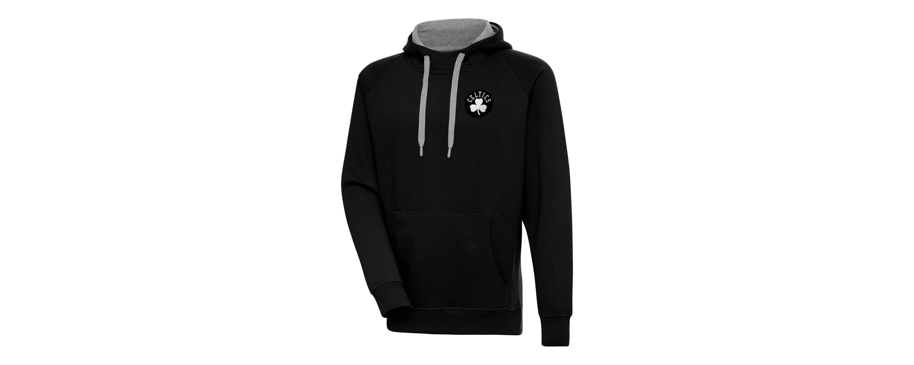 NBA Boston Celtics Metallic Logo Victory Raglan Pullover Hoodie