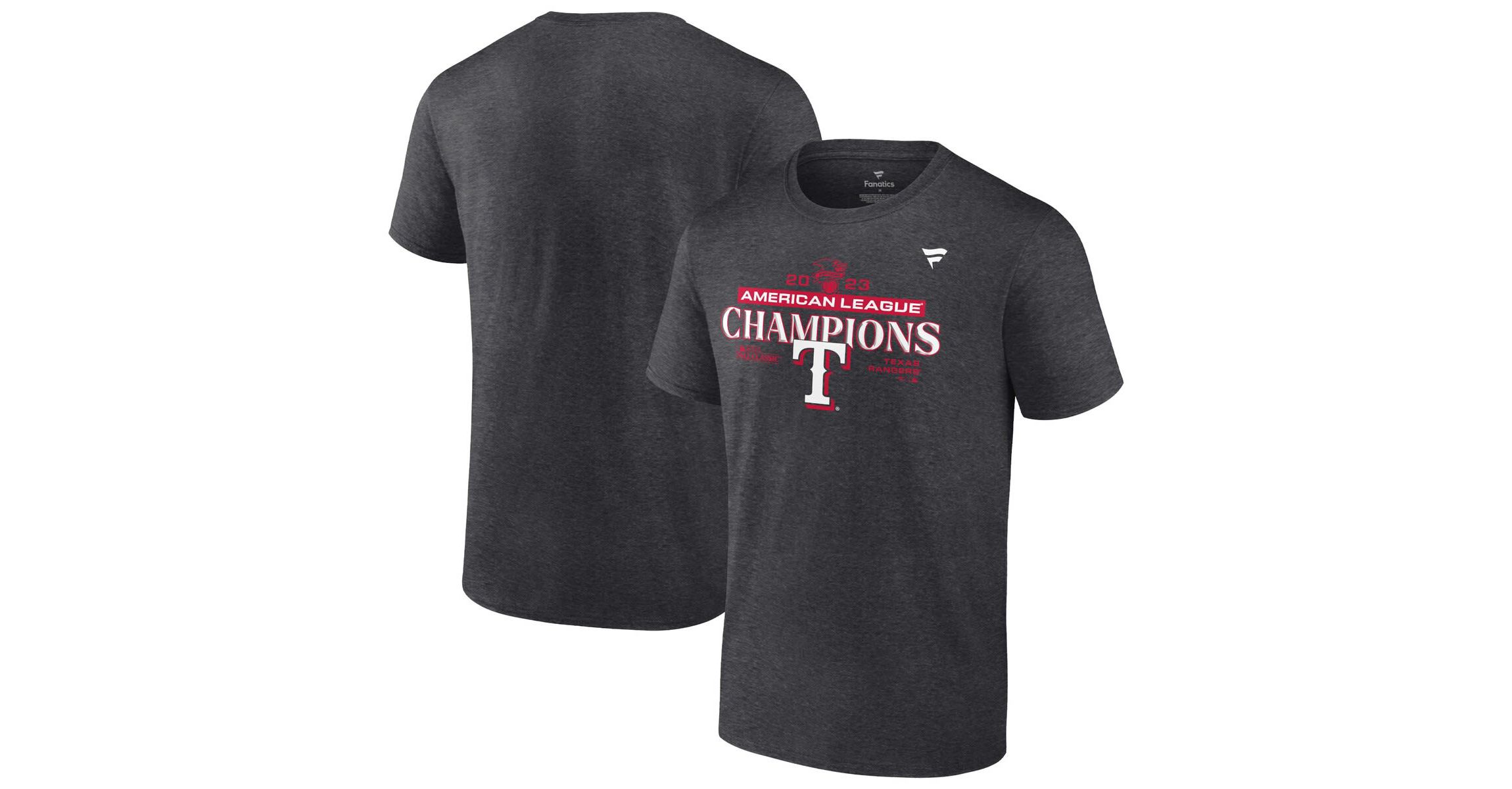 MLB Fanatics Texas Rangers 2023 American League s Locker Room Big & Tall T-Shirt