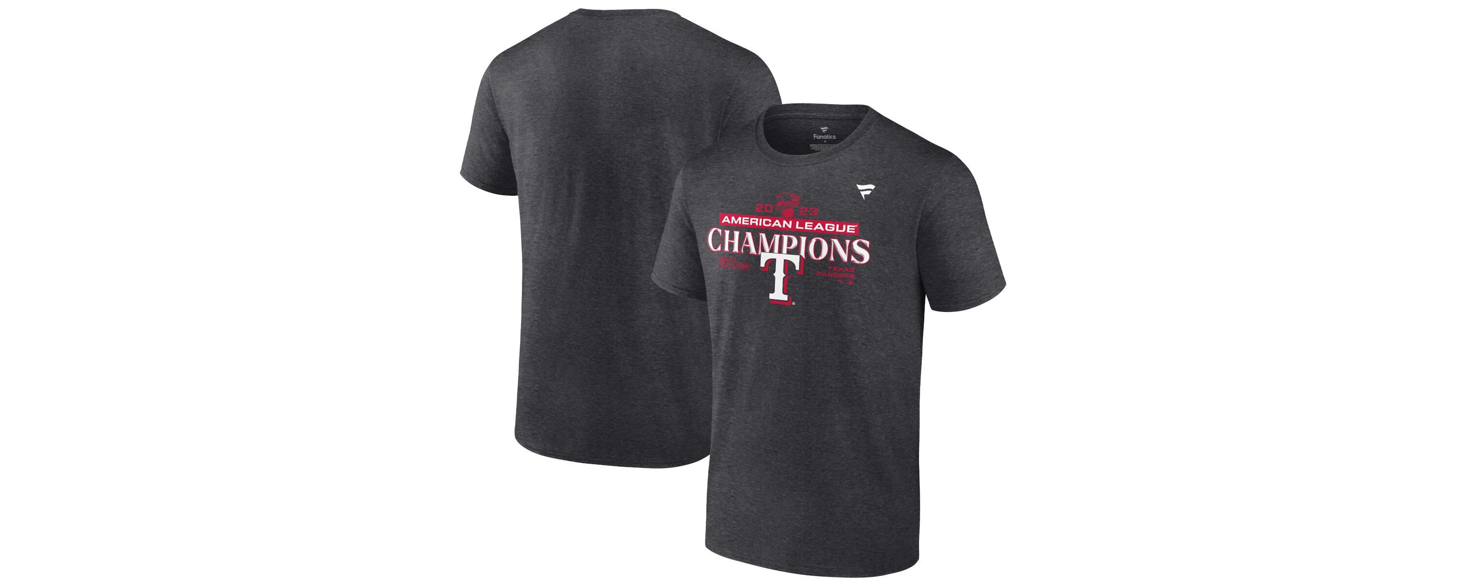 MLB Fanatics Texas Rangers 2023 American League s Locker Room Big & Tall T-Shirt