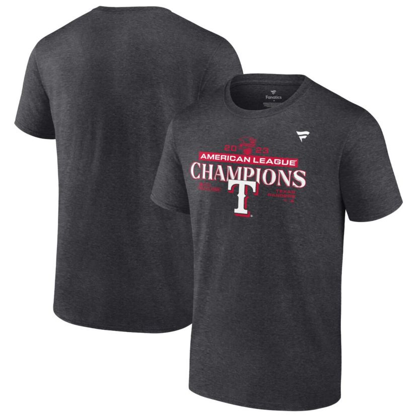 MLB Fanatics Texas Rangers 2023 American League s Locker Room Big & Tall T-Shirt