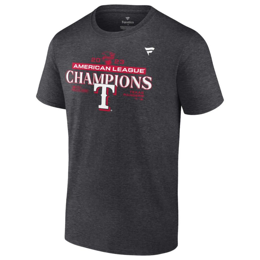 MLB Fanatics Texas Rangers 2023 American League s Locker Room Big & Tall T-Shirt