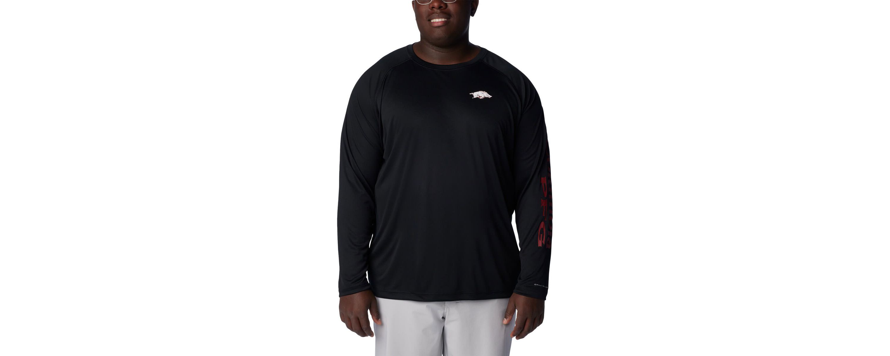 NCAA Arkansas Razorbacks Big & Tall PFG Terminal Tackle Omni-Shade Raglan Long Sleeve T-Shirt