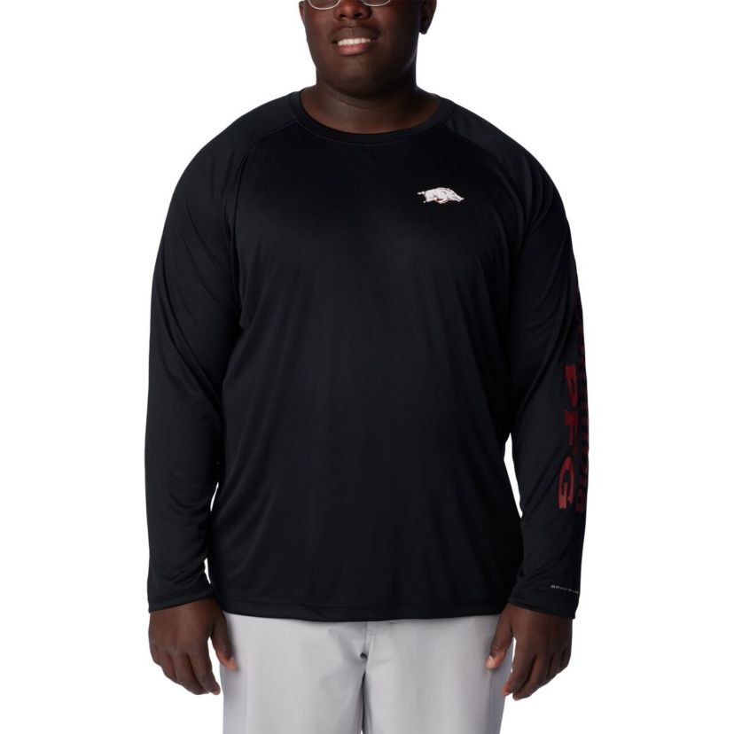 NCAA Arkansas Razorbacks Big & Tall PFG Terminal Tackle Omni-Shade Raglan Long Sleeve T-Shirt
