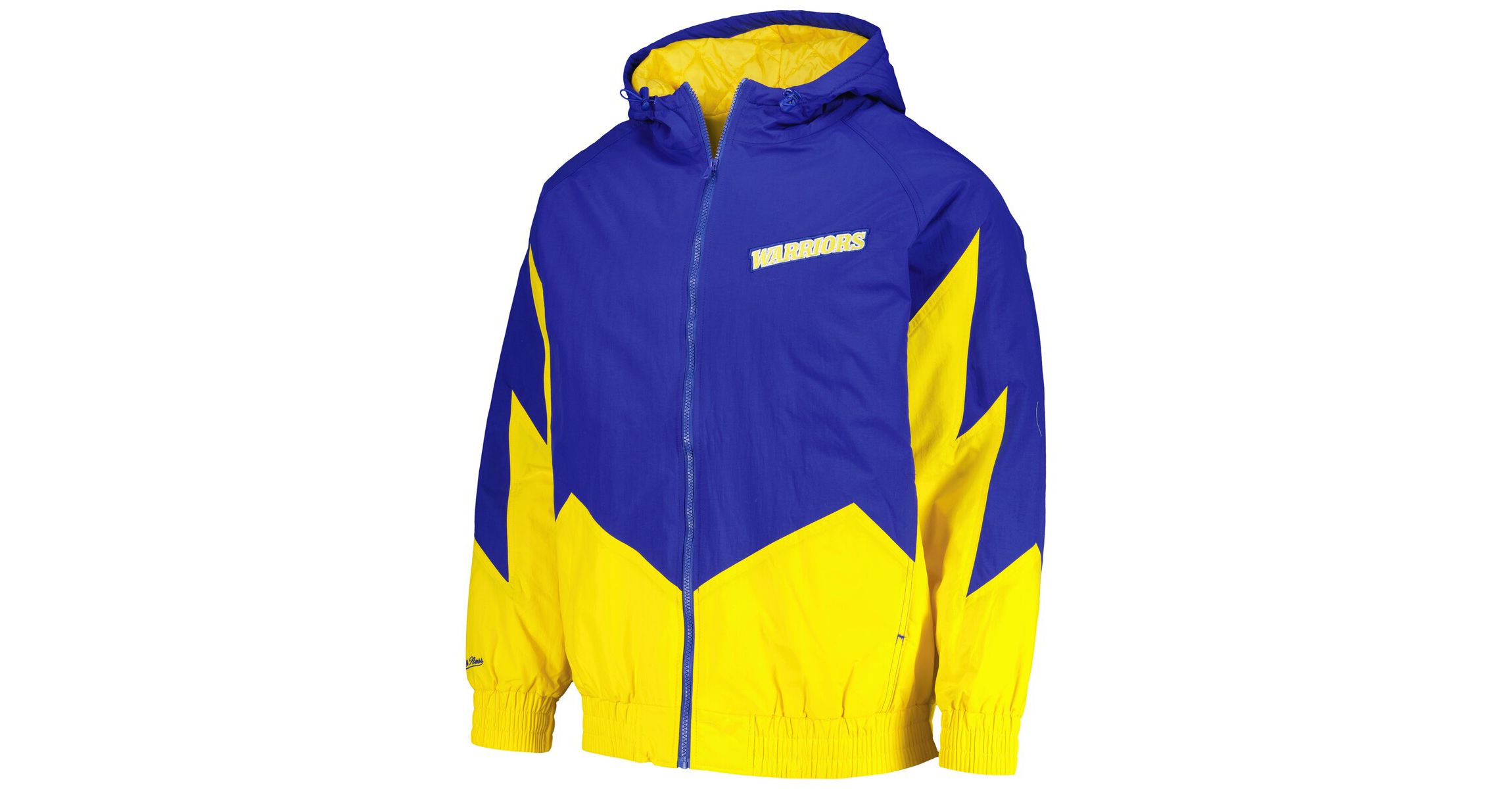 NBA Golden State Warriors Hardwood Classics Retro Quilted Raglan Full-Zip Hoodie