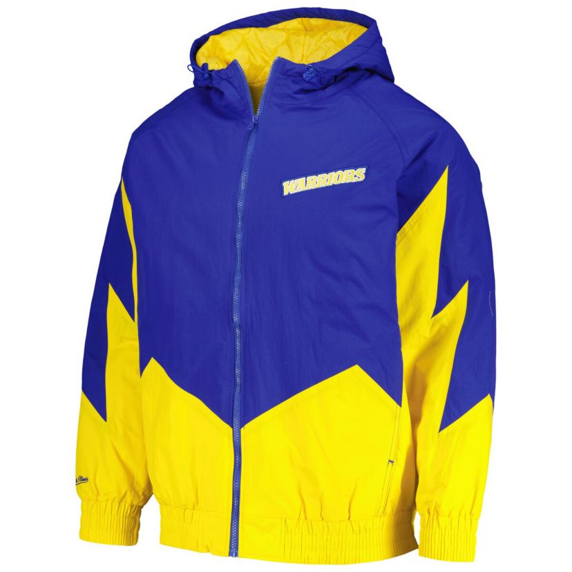 NBA Golden State Warriors Hardwood Classics Retro Quilted Raglan Full-Zip Hoodie
