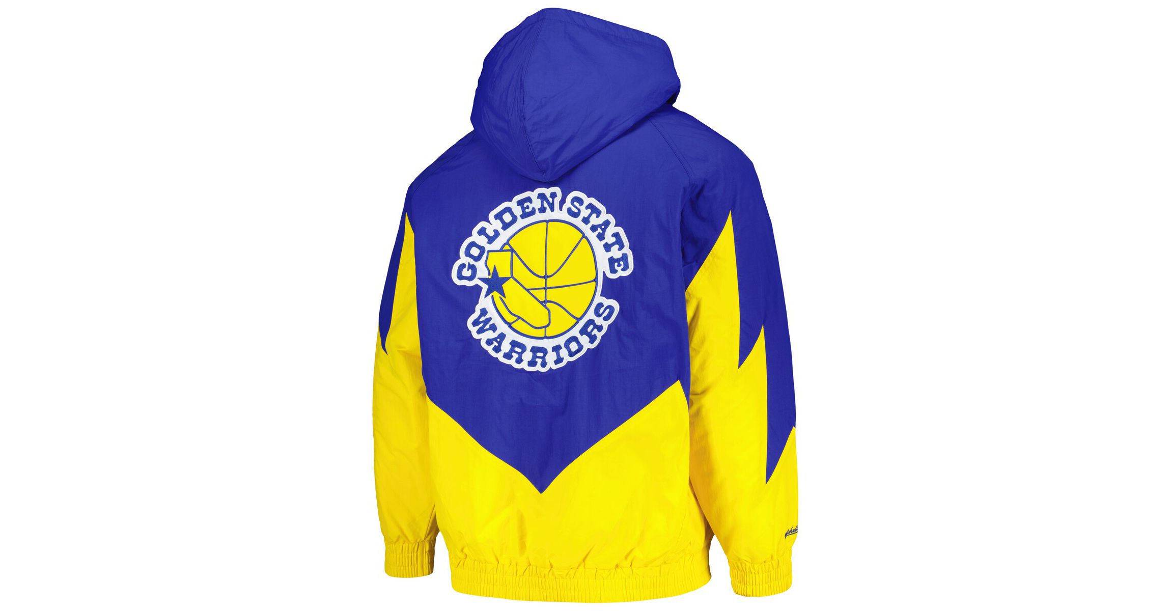 NBA Golden State Warriors Hardwood Classics Retro Quilted Raglan Full-Zip Hoodie