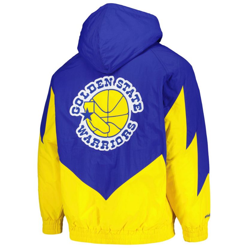 NBA Golden State Warriors Hardwood Classics Retro Quilted Raglan Full-Zip Hoodie