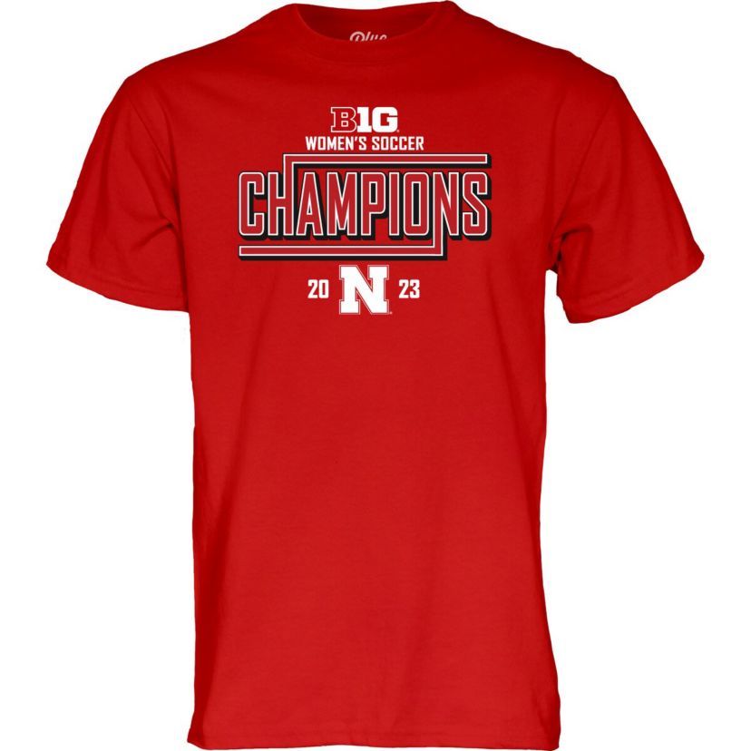 NCAA Unisex Nebraska Huskers 2023 Big Ten Soccer Regular Season s Locker Room T-Shirt