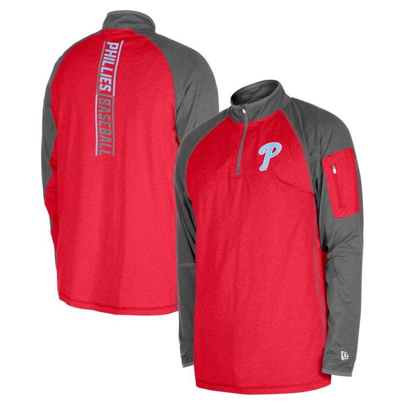 MLB Philadelphia Phillies Fathers Day Raglan Quarter-Zip Top