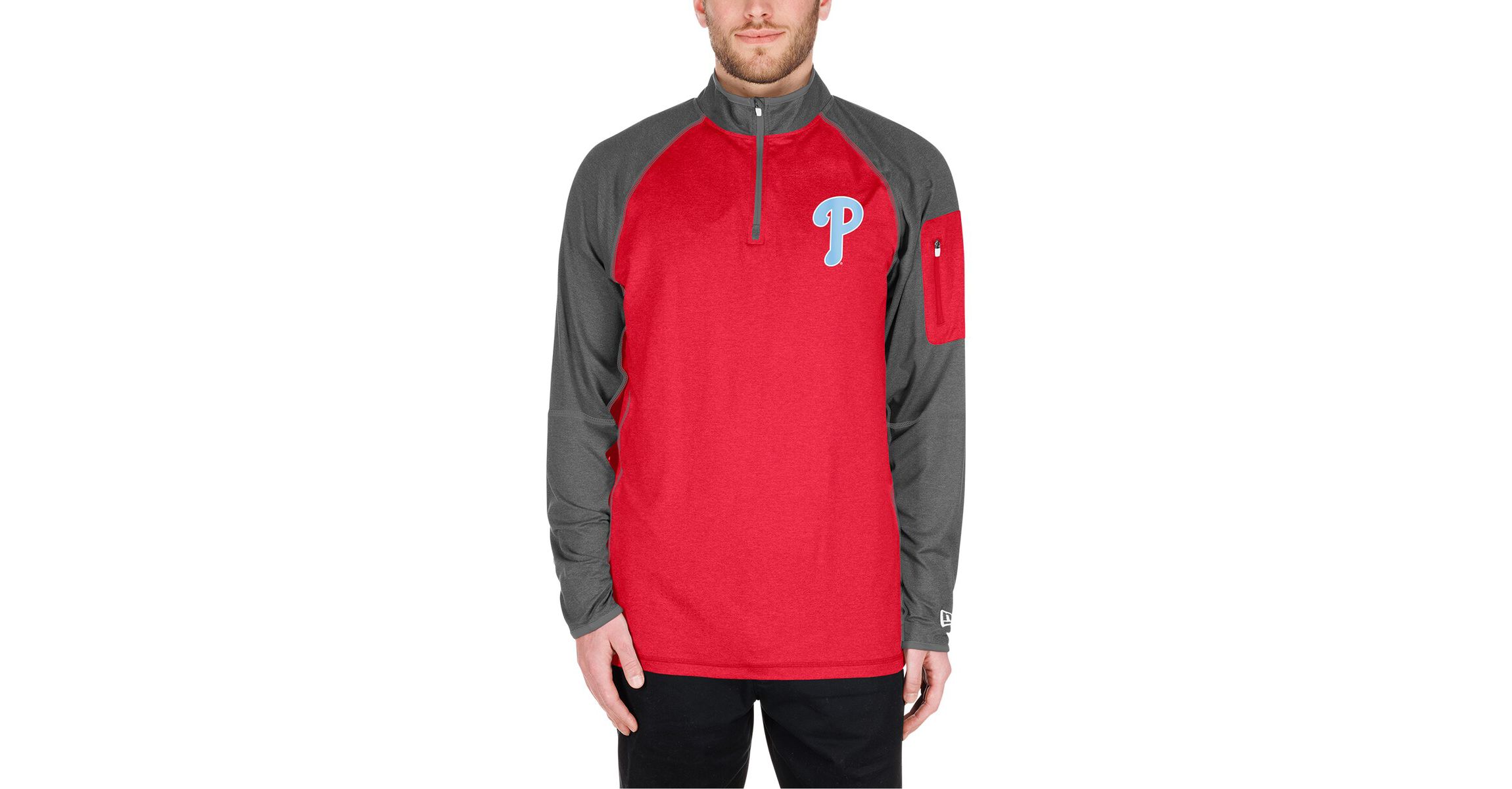 MLB Philadelphia Phillies Fathers Day Raglan Quarter-Zip Top