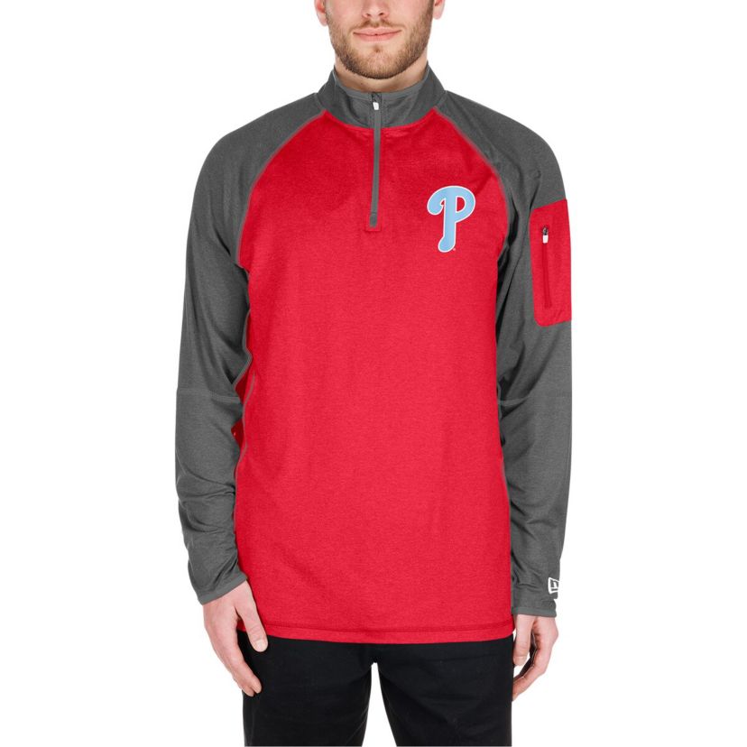 MLB Philadelphia Phillies Fathers Day Raglan Quarter-Zip Top