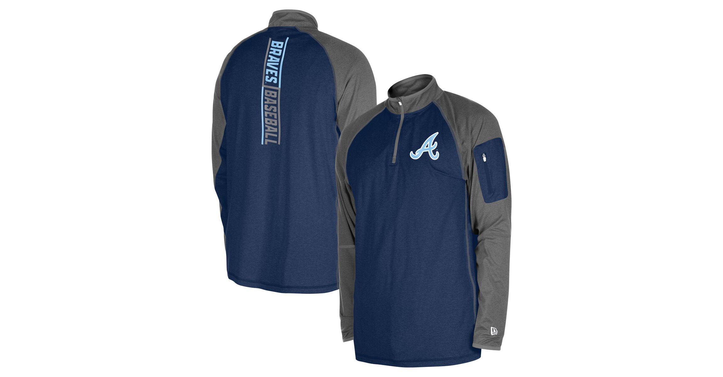 MLB Atlanta Braves Fathers Day Raglan Quarter-Zip Top