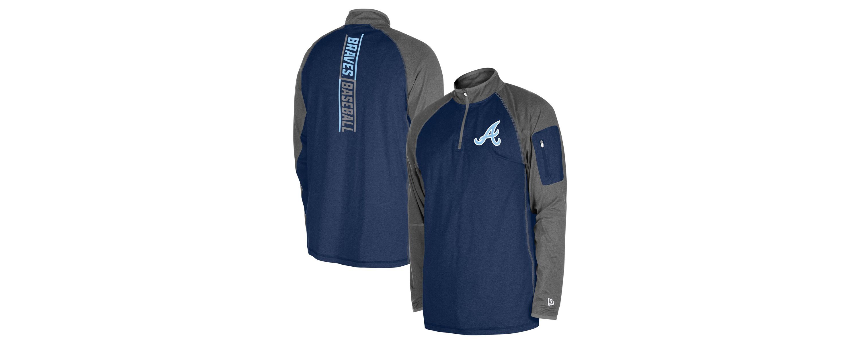 MLB Atlanta Braves Fathers Day Raglan Quarter-Zip Top