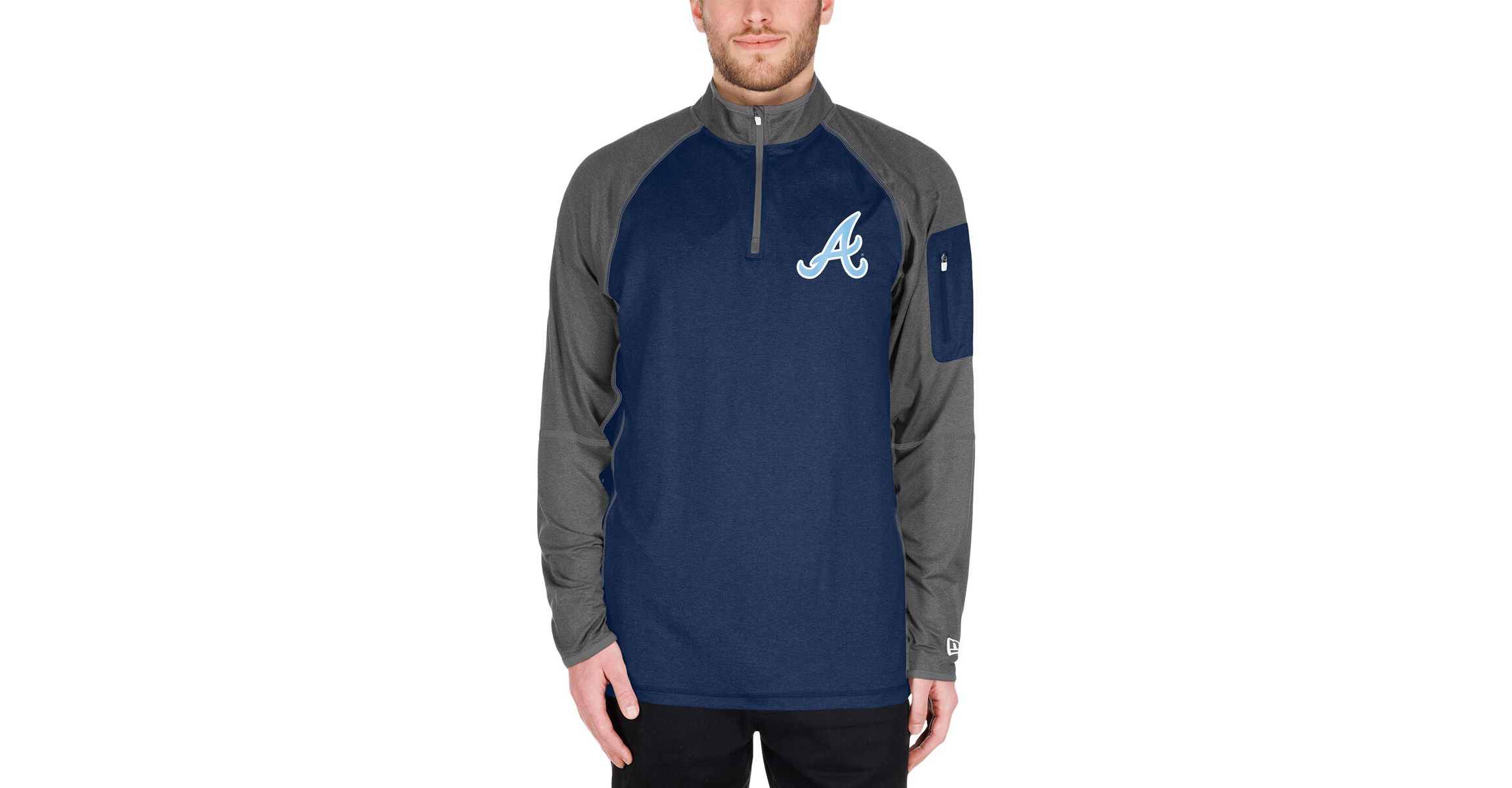 MLB Atlanta Braves Fathers Day Raglan Quarter-Zip Top