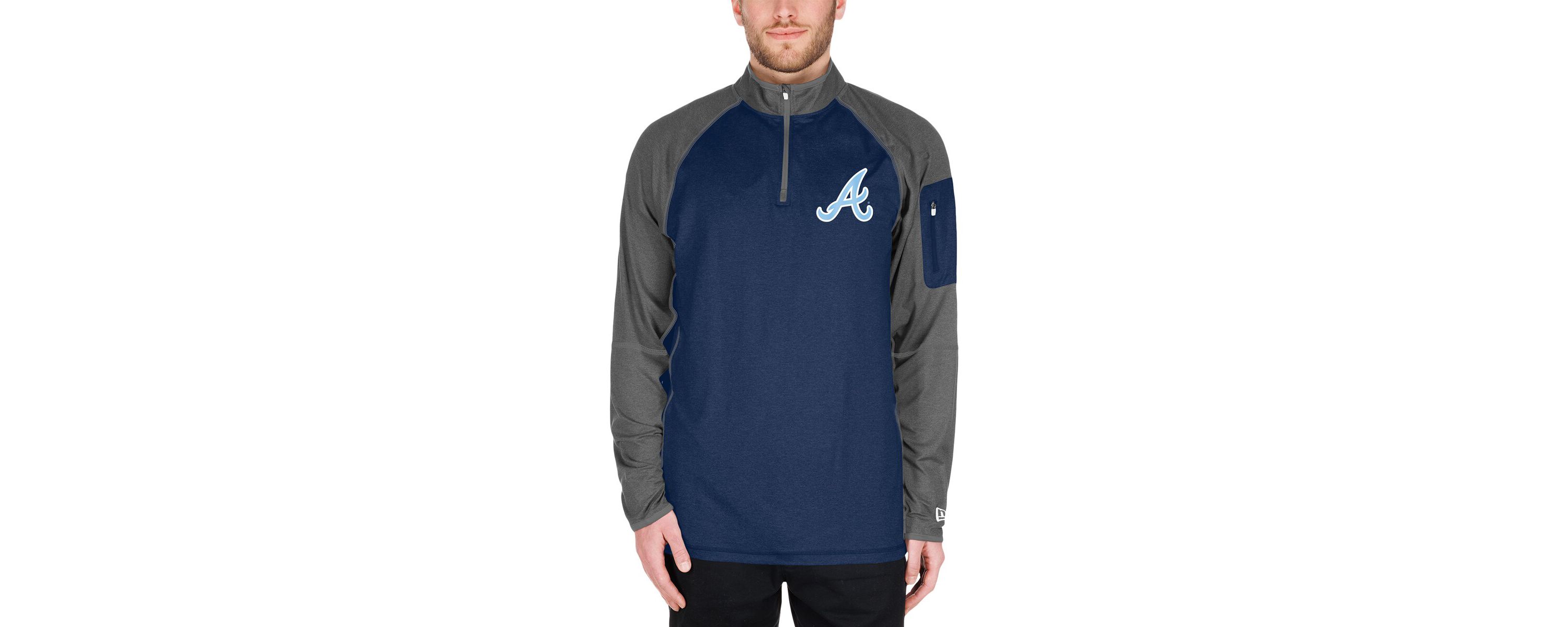 MLB Atlanta Braves Fathers Day Raglan Quarter-Zip Top