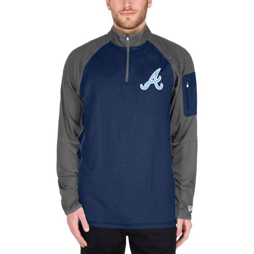 MLB Atlanta Braves Fathers Day Raglan Quarter-Zip Top