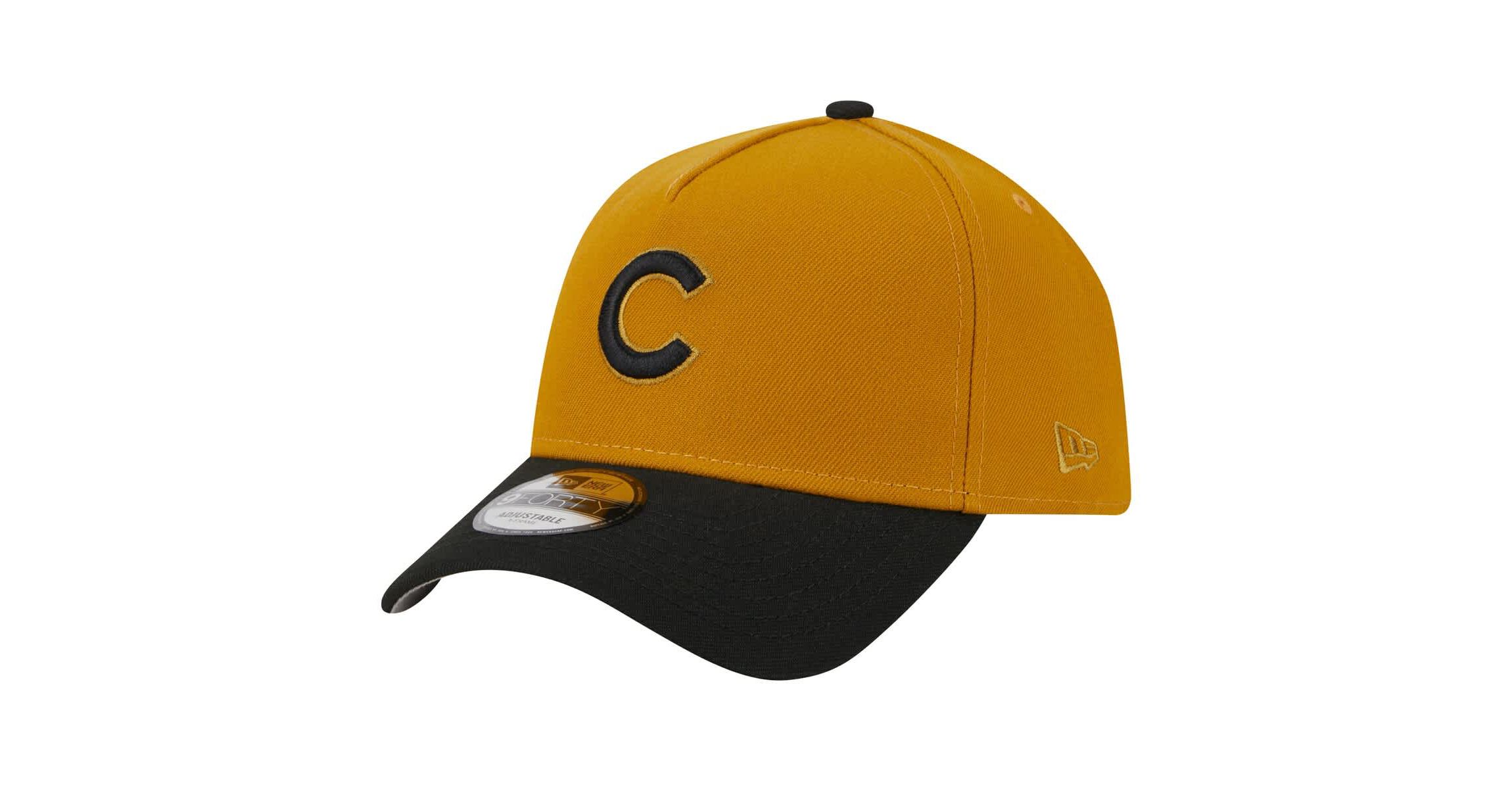 MLB Gold/Black Chicago Cubs Rustic A-Frame 9FORTY Adjustable Hat