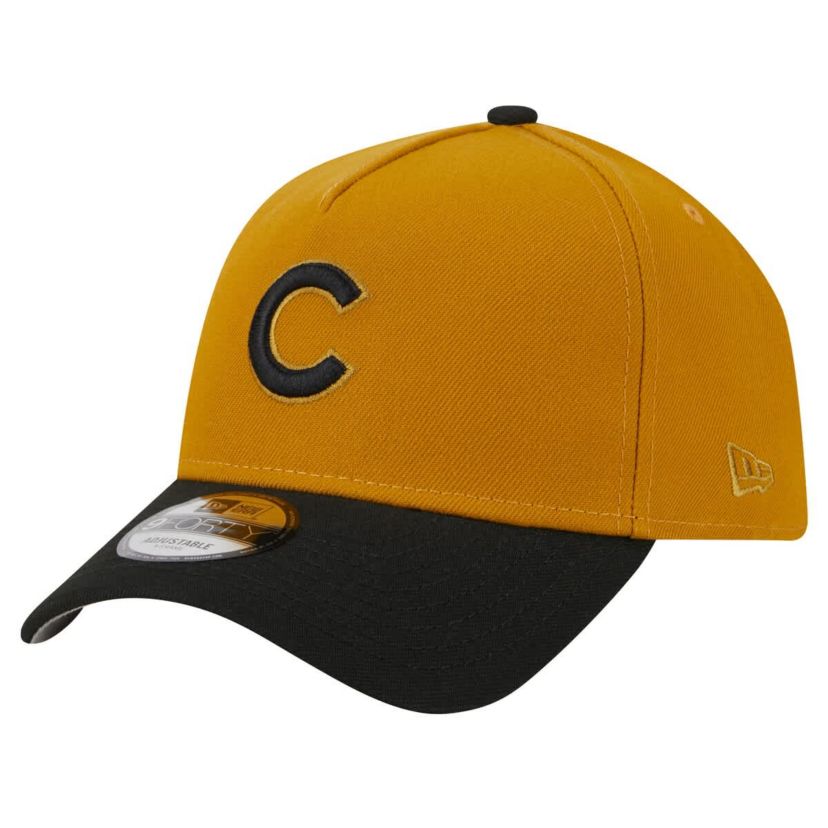 MLB Gold/Black Chicago Cubs Rustic A-Frame 9FORTY Adjustable Hat