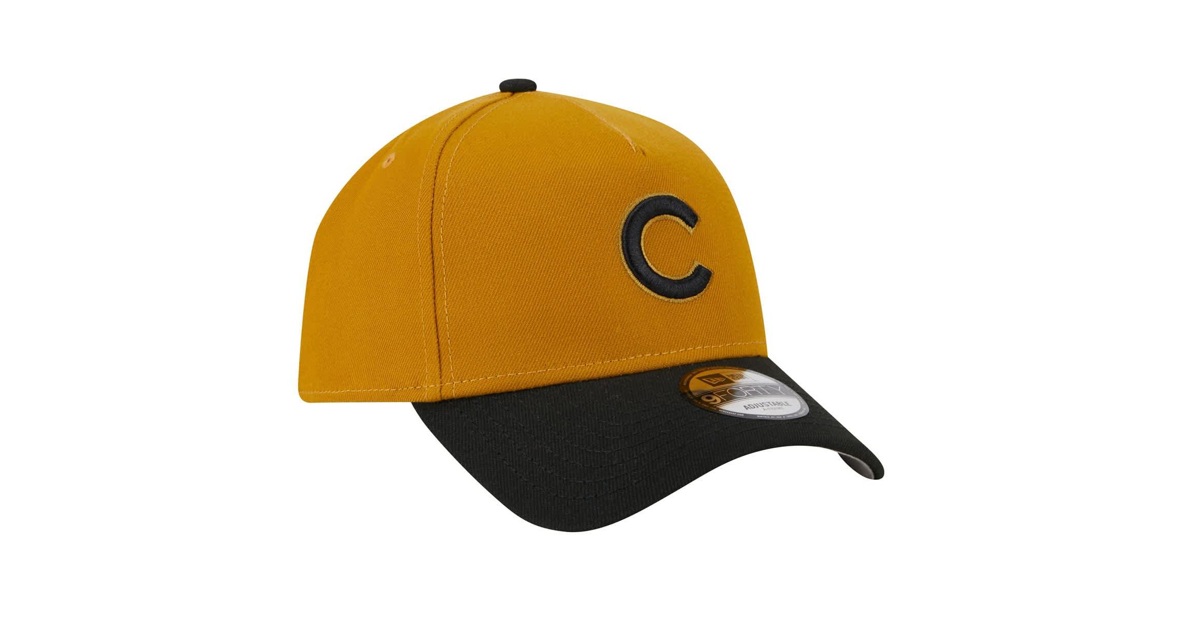 MLB Gold/Black Chicago Cubs Rustic A-Frame 9FORTY Adjustable Hat
