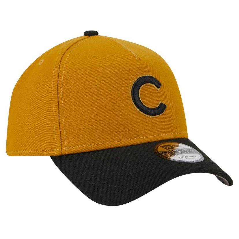 MLB Gold/Black Chicago Cubs Rustic A-Frame 9FORTY Adjustable Hat